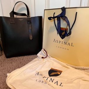 Aspinal of London Editor’s Tote Brown Pebble Leather